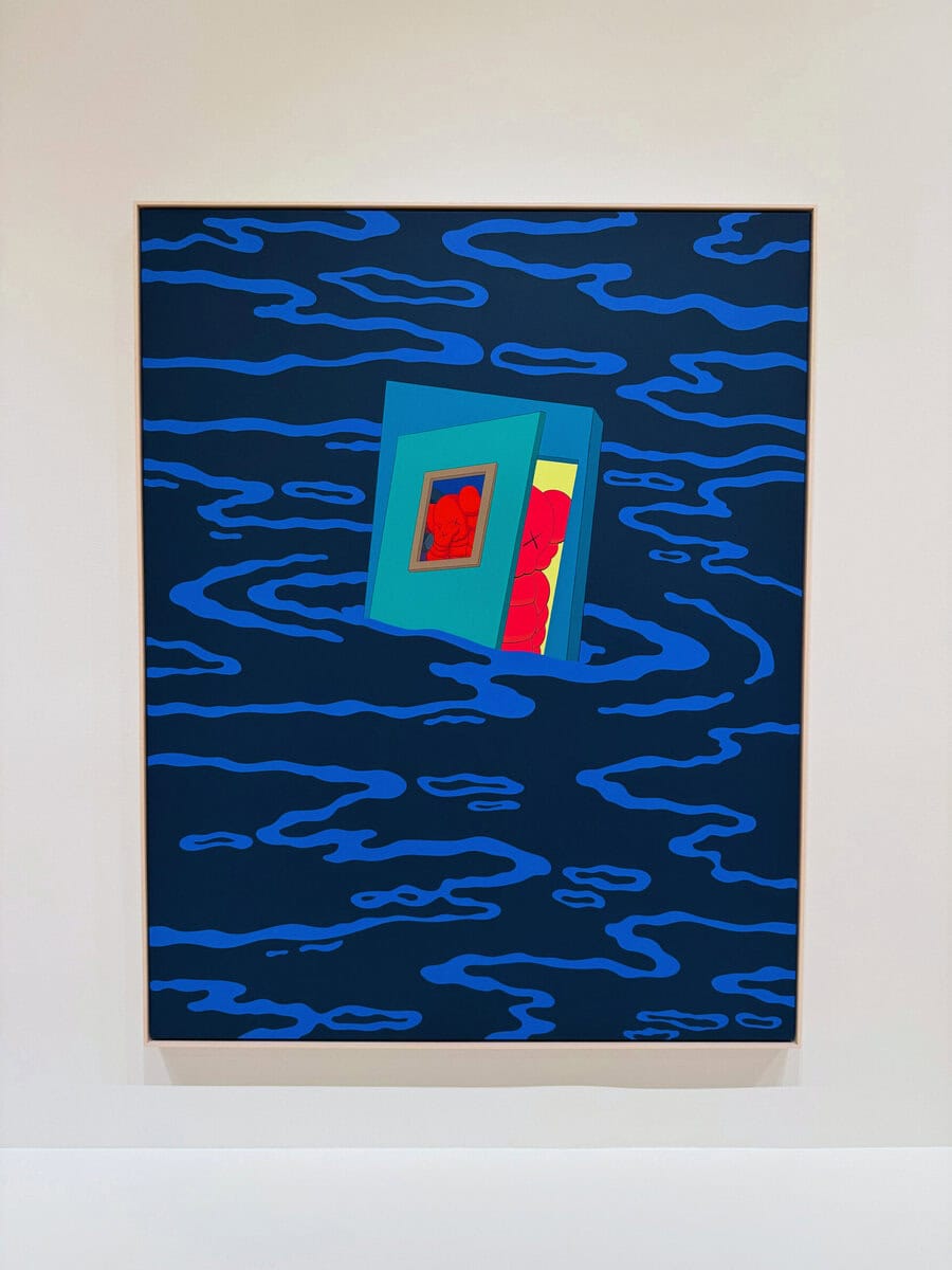 Abstract digital artwork with floating books and vivid colors on a dark background.